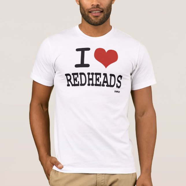 Camiseta Eu amo redheads (Frente)