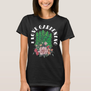 Camiseta Eu Amo Regar Plantas de Jardim Flores Vaso