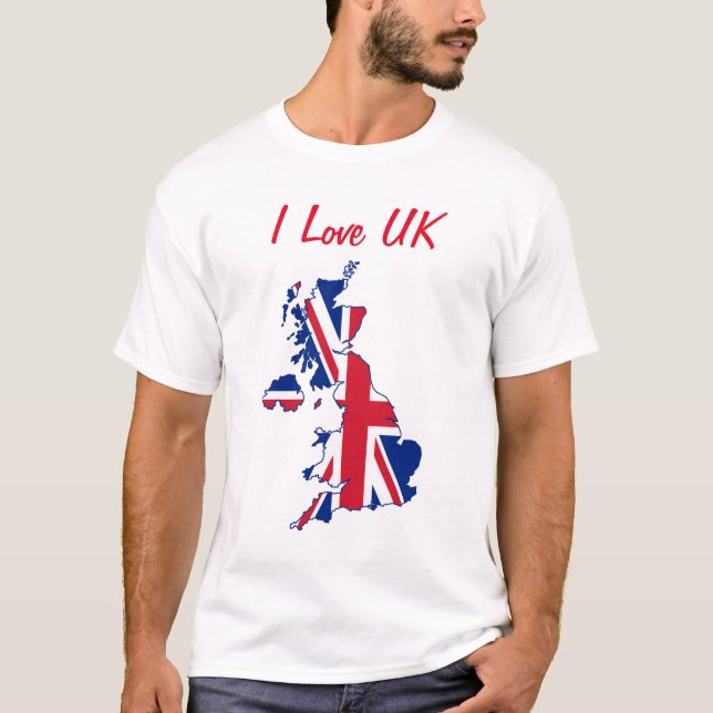 Camiseta Eu Amo Reino Unido (Frente)