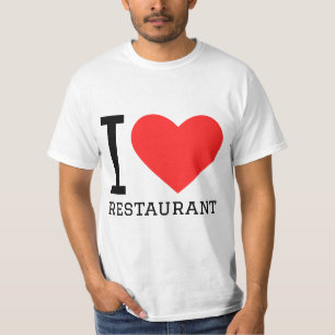 Camiseta Eu amo restaurante