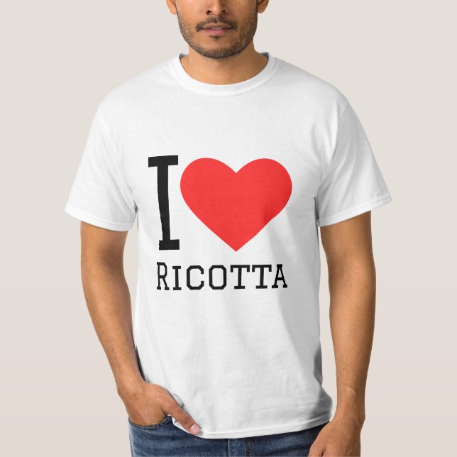 Camiseta Eu amo ricotta (Frente)