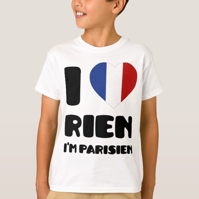 Camiseta Eu amo "Rien" que eu sou Parisien:) (Frente)