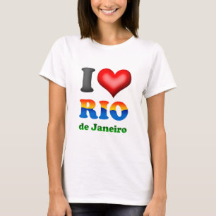 Camiseta Eu amo Rio de Janeiro, Brasil a cidade maravilhosa
