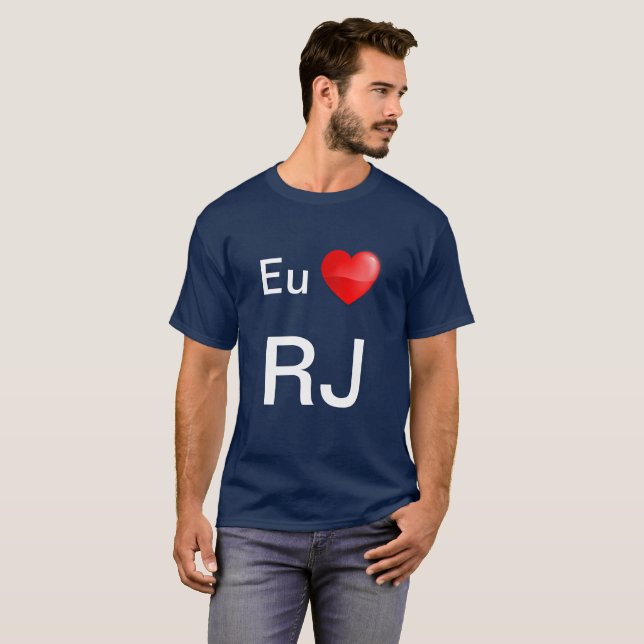 Camiseta eu amo RJ (Frente Completa)