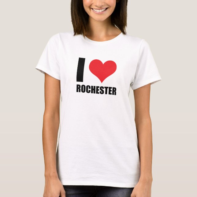 Camiseta Eu amo Rochester (Frente)