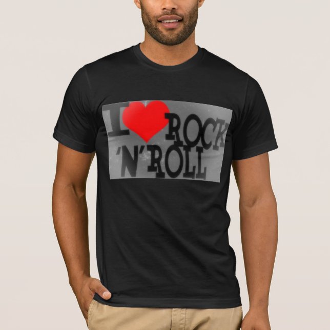 Camiseta Eu amo rock and roll (Frente)