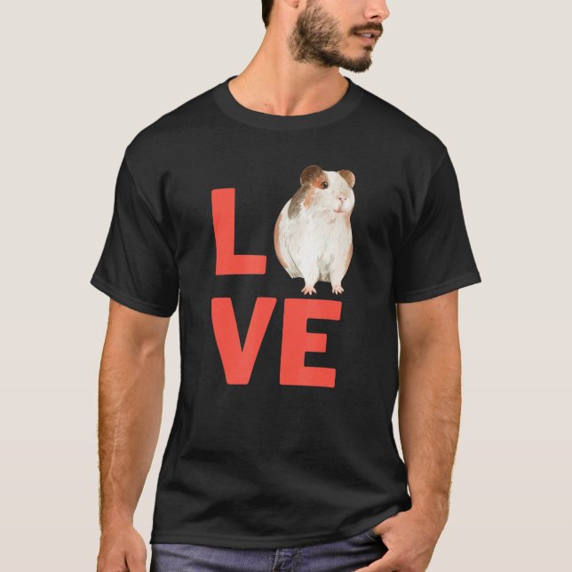 Camiseta Eu Amo Roedores De Porcos E Animais 4 (Frente)