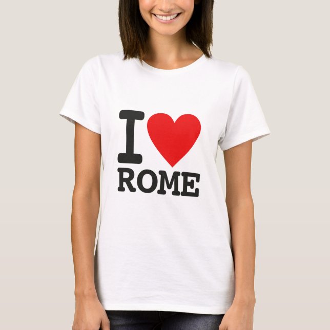 Camiseta Eu amo Roma (Frente)