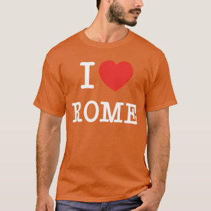 Camiseta Eu Amo Roma Cidade Italiana Amor Design Romeravel