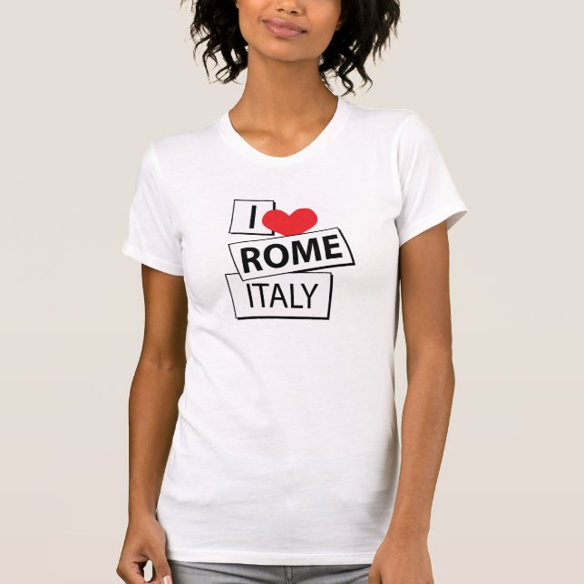 Camiseta Eu amo Roma Itália (Frente)