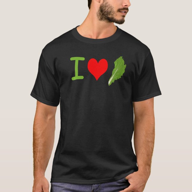 Camiseta Eu Amo Romaine Lettuce Vegan (Frente)
