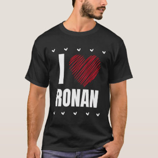 Camiseta Eu Amo Ronan Primeiro Nome Legal Hearny Personali