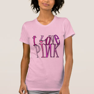 Camiseta Eu amo rosa