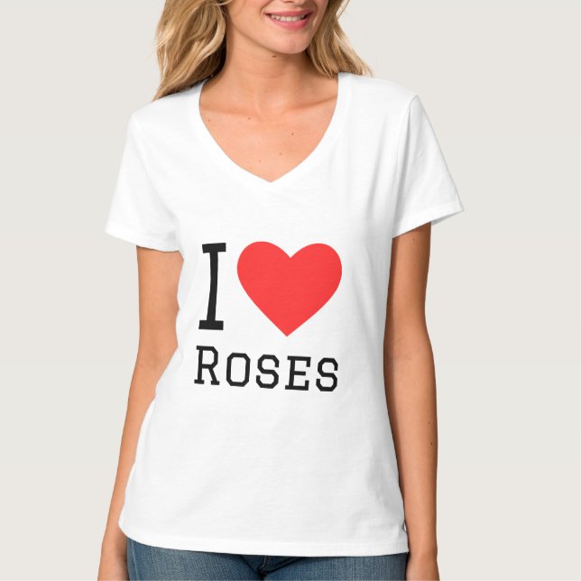 Camiseta Eu amo rosas (Frente)