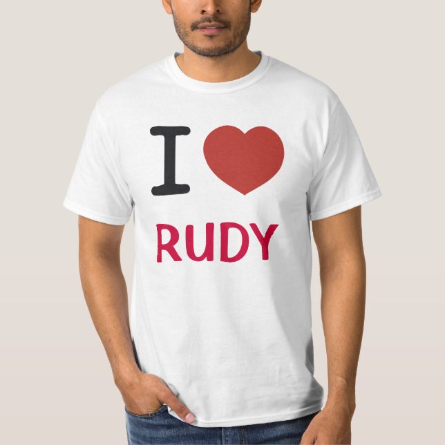 Camiseta Eu amo Rudy (Frente)