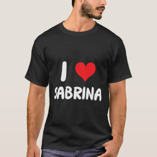 Camiseta Eu Amo Sabrina - Coração - Nome