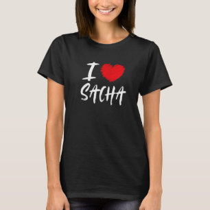 Camiseta Eu Amo Sacha Husband Filho Namorado Pai Avô