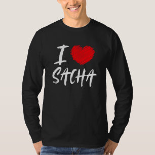 Camiseta Eu Amo Sacha Husband Filho Namorado Pai Avô