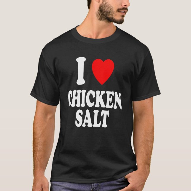 Camiseta Eu Amo Sal de Frango Temperamento Australiano (Frente)