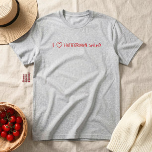 Camiseta Eu Amo Salada Caseira   Tipografia 