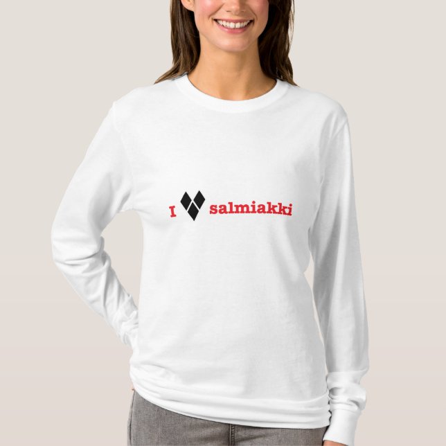 Camiseta Eu amo salmiakki (Frente)