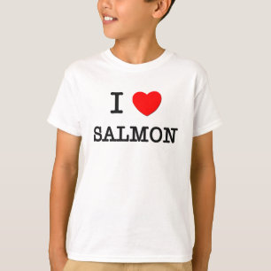 Camiseta Eu amo SALMÕES (a comida)