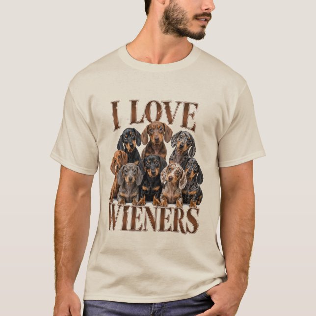 Camiseta Eu Amo Salsichas (Frente)