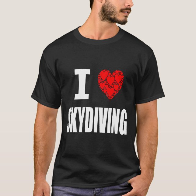 Camiseta Eu Amo Saltar de Paraquedas (Frente)