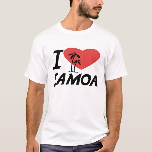 Camiseta Eu amo Samoa (Frente)