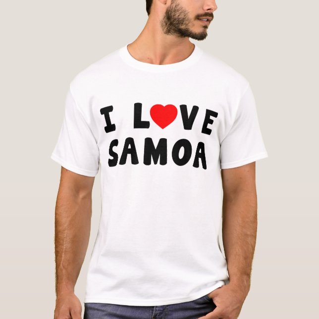 Camiseta Eu amo Samoa (Frente)