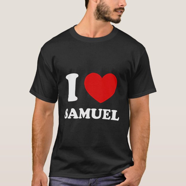 Camiseta Eu Amo Samuel Eu Corto Samuel Funny Samuel (Frente)
