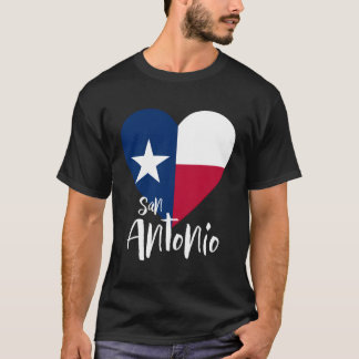 Camiseta Eu Amo San Antonio Texas Tx Flag Lonestar Heart Fo