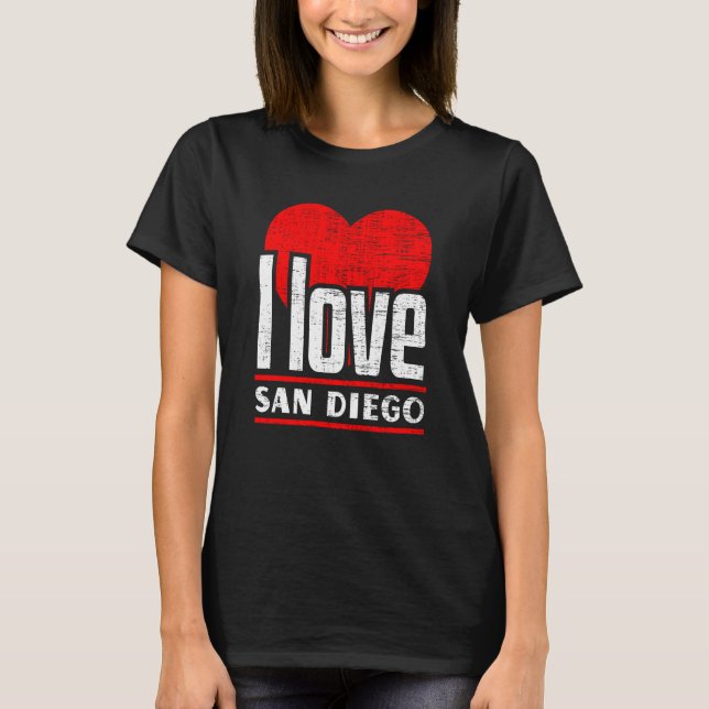 Camiseta Eu Amo San Diego Melhor Cidade Residencial I Heart (Frente)