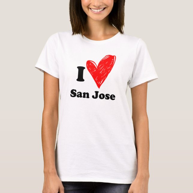 Camiseta Eu amo San Jose (Frente)