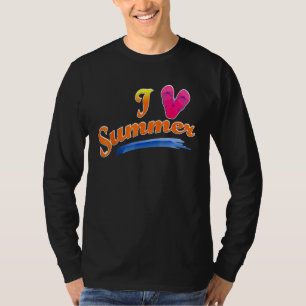 Camiseta Eu Amo Sandálias de Verão Chinelos Sol Diversão Qu