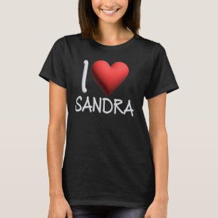 Camiseta Eu Amo Sandra Name Personalizar Rapariga Sandy H