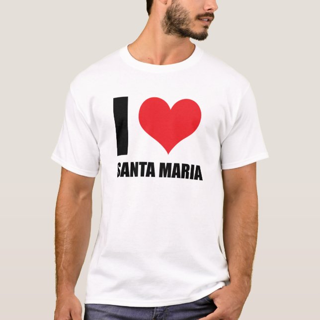 Camiseta Eu amo Santa Maria (Frente)