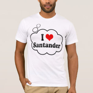 Camiseta Eu amo Santander, espanha