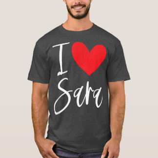 Camiseta Eu Amo Sara Nome Mulher Personalizada BFF Frien