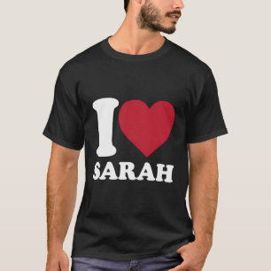 Camiseta Eu Amo Sarah - Eu Coração Sarah