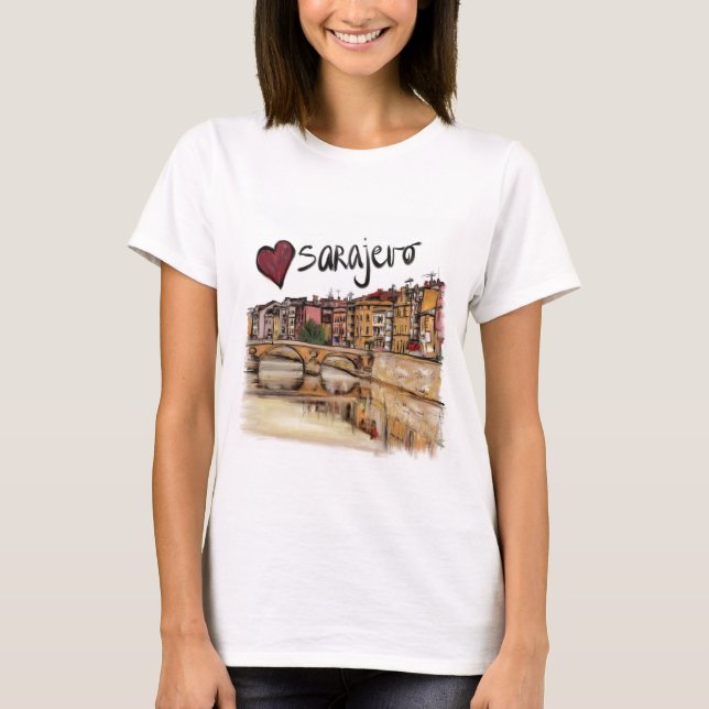 Camiseta Eu amo Sarajevo (Frente)