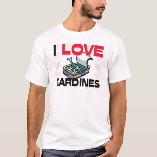 Camiseta Eu amo sardinhas