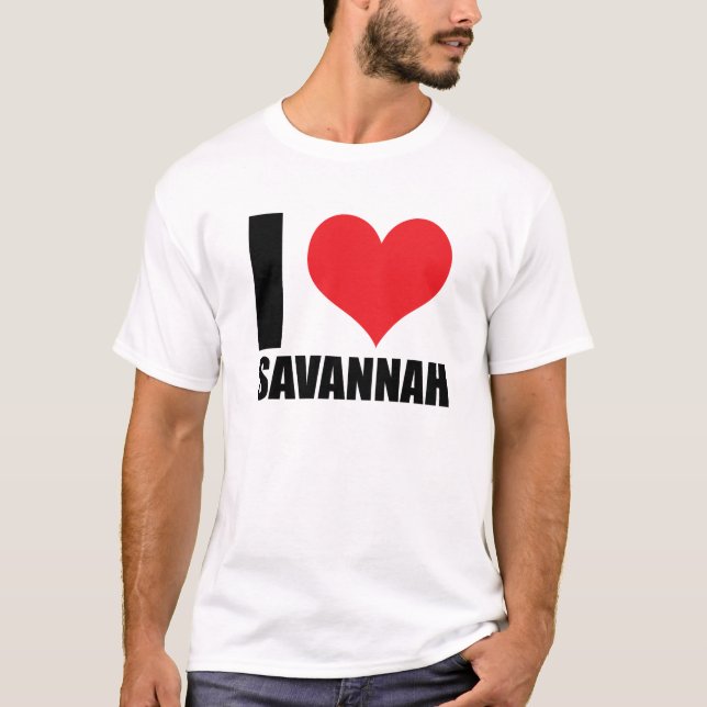 Camiseta Eu amo Savannah (Frente)