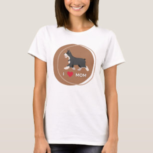 Camiseta Eu Amo Schnauzer Mãe