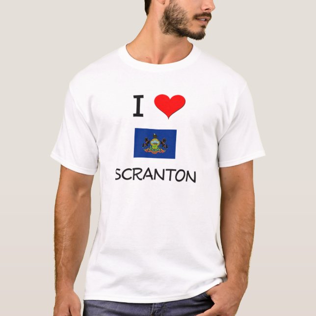 Camiseta Eu amo Scranton Pensilvânia (Frente)