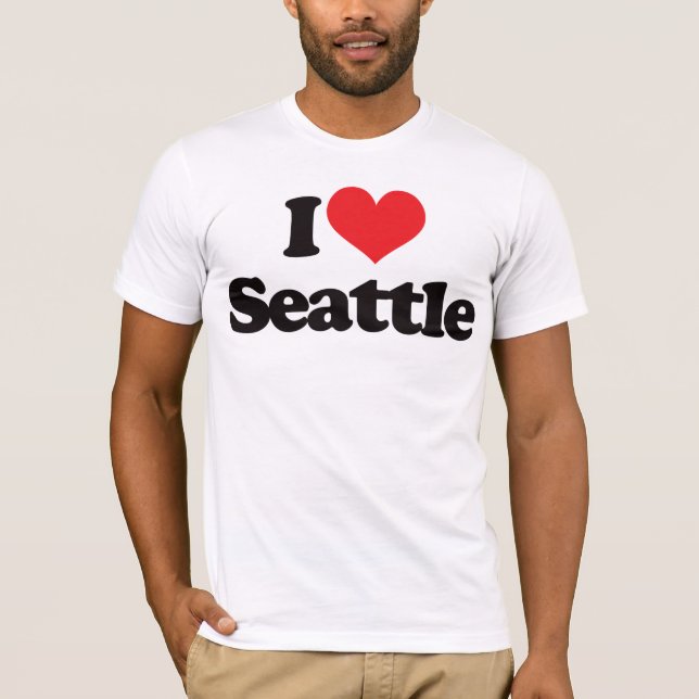 Camiseta Eu amo Seattle (Frente)