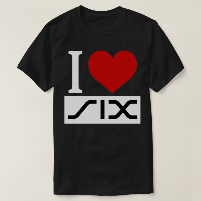 Camiseta Eu amo seis (Frente do Design)