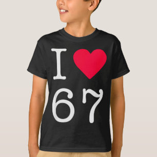 Camiseta Eu Amo Seis Sete 6 7 Meme Gíria Gen Alpha
