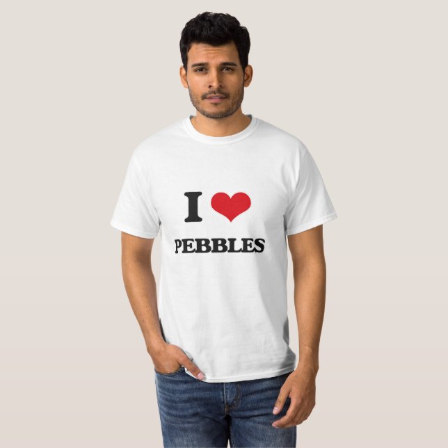 Camiseta Eu amo seixos (Frente Completa)