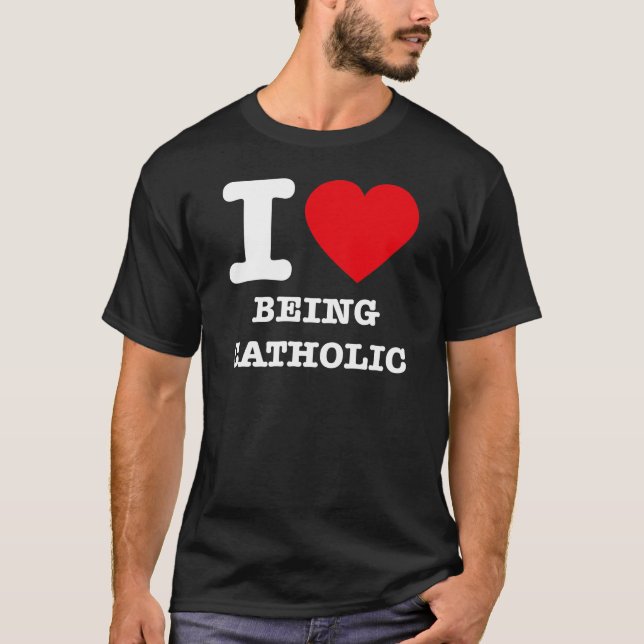 Camiseta Eu amo ser católico (Frente)